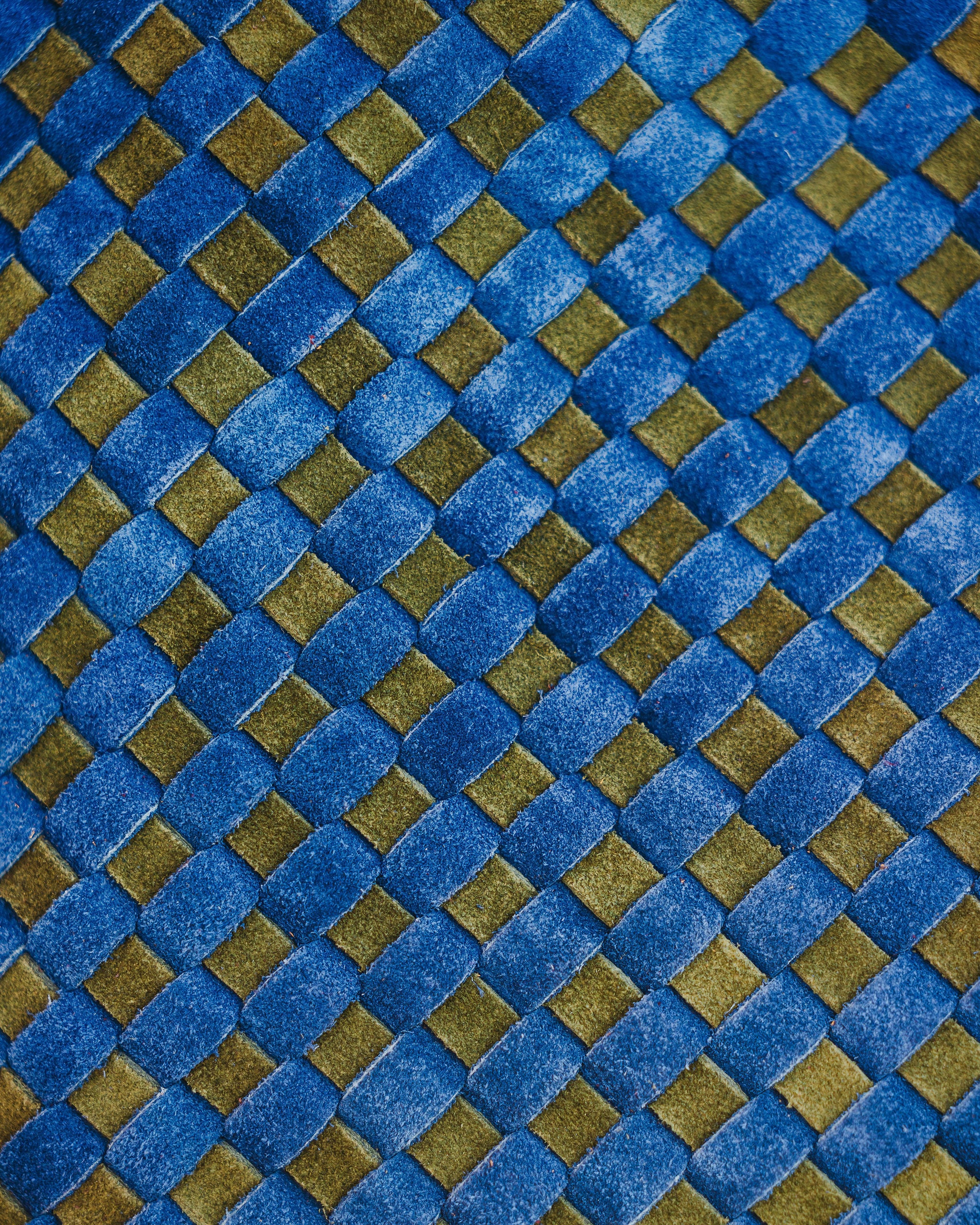 Woven Suede Tote Bag