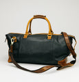 Black & Tan Leather Duffle Bag