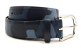 Blue Leather Camouflage Print Belt - FH Wadsworth