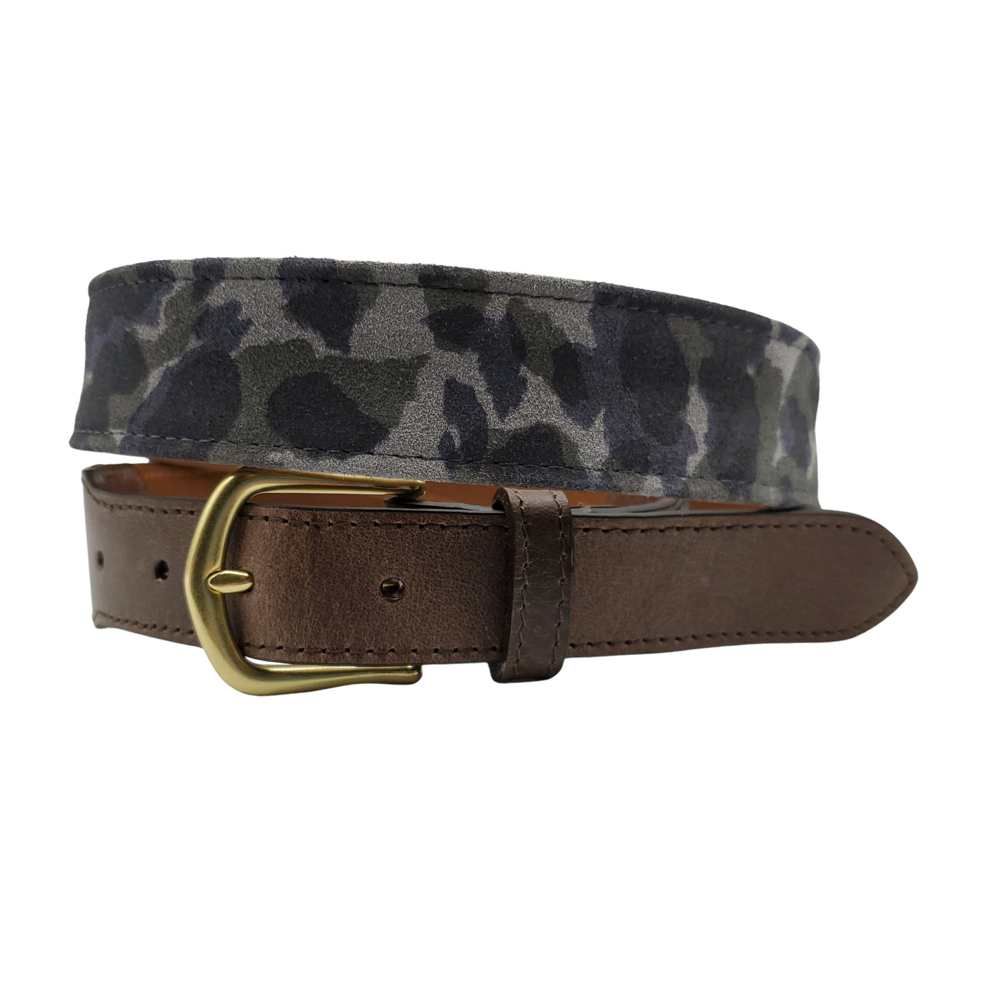 Blue Camouflage Suede Belt