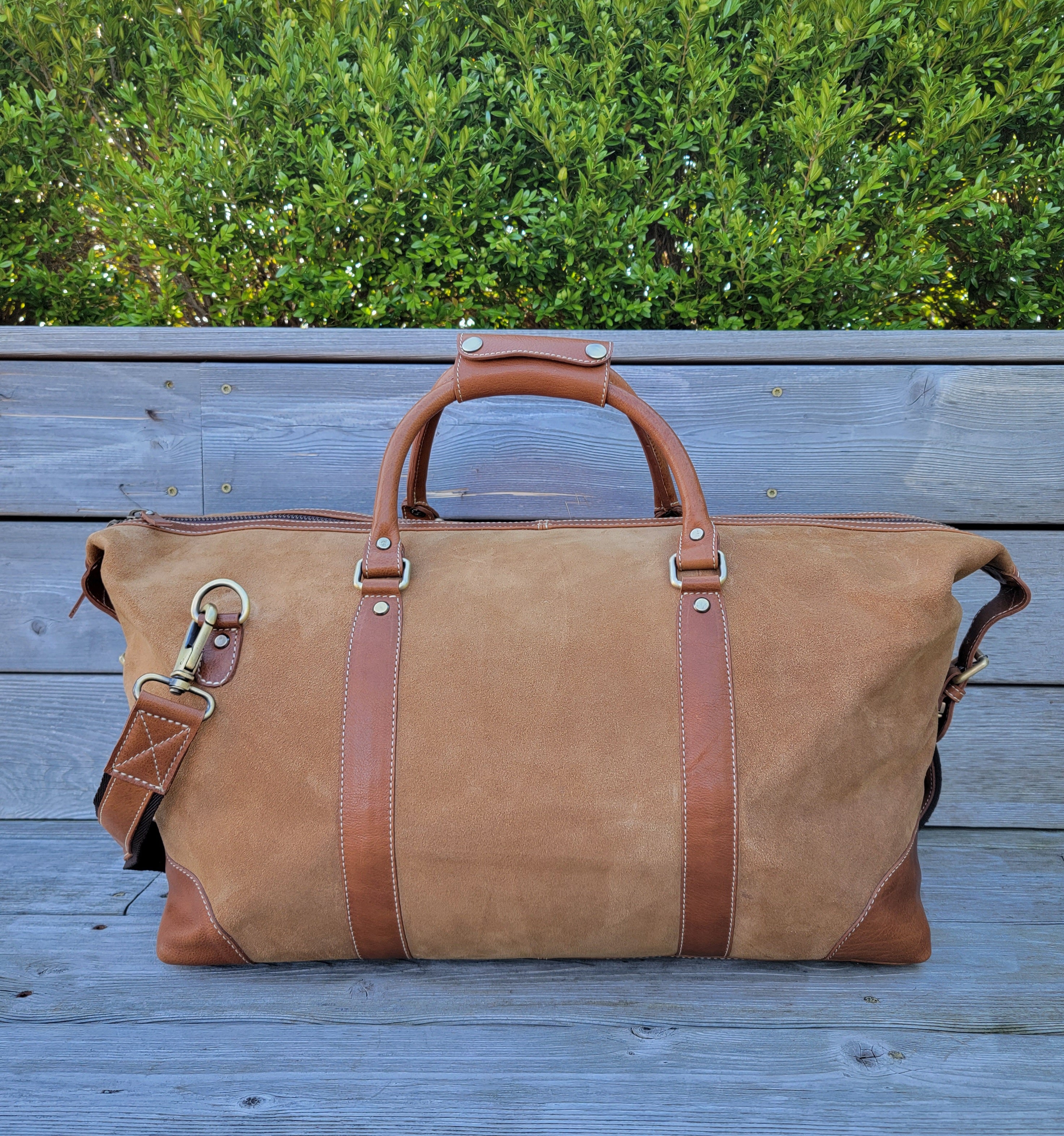 Bourbon Suede Duffle Bag – FH Wadsworth