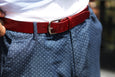 Deep Burgundy Leather Belt - FH Wadsworth