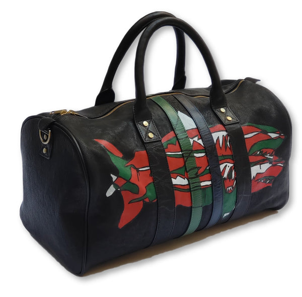 FH Wadsworth x Michael Myers  Custom Shark Leather Duffle Bag - FH Wadsworth