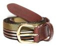 Gold Intrepid Leather Tab Ribbon Belt - FH Wadsworth