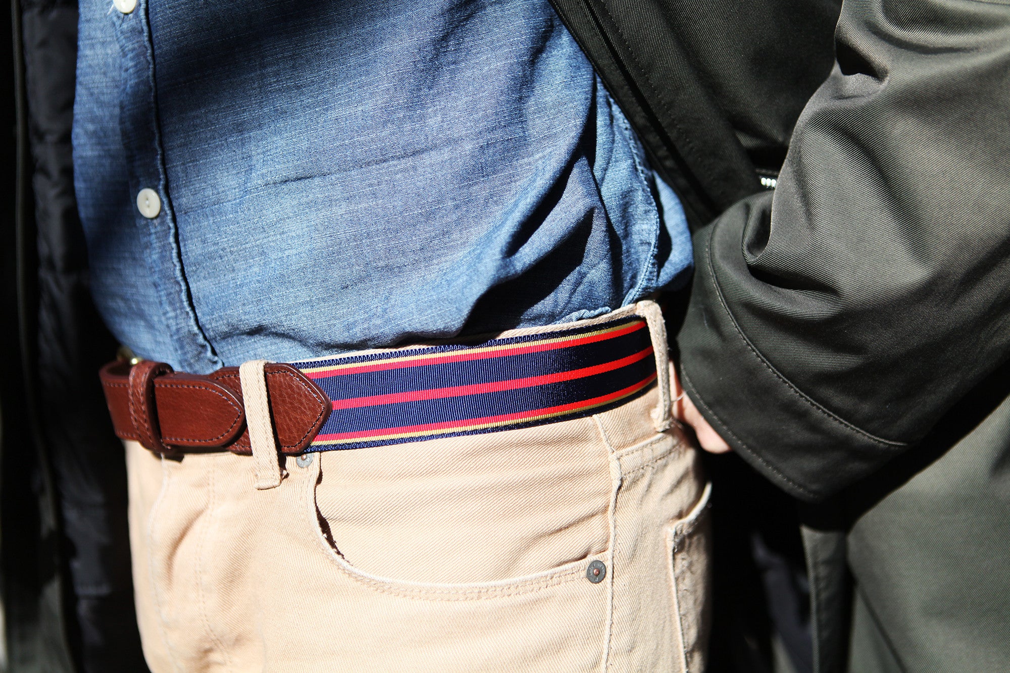 St. Bernard Leather Tab Ribbon Belt - FH Wadsworth
