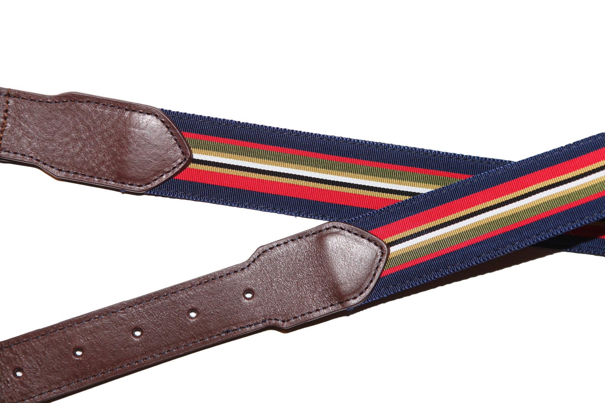 Kingfisher Leather Tab Ribbon Belt - FH Wadsworth