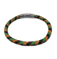 Multicolored Yellow Green Blue Braided Leather Bracelet