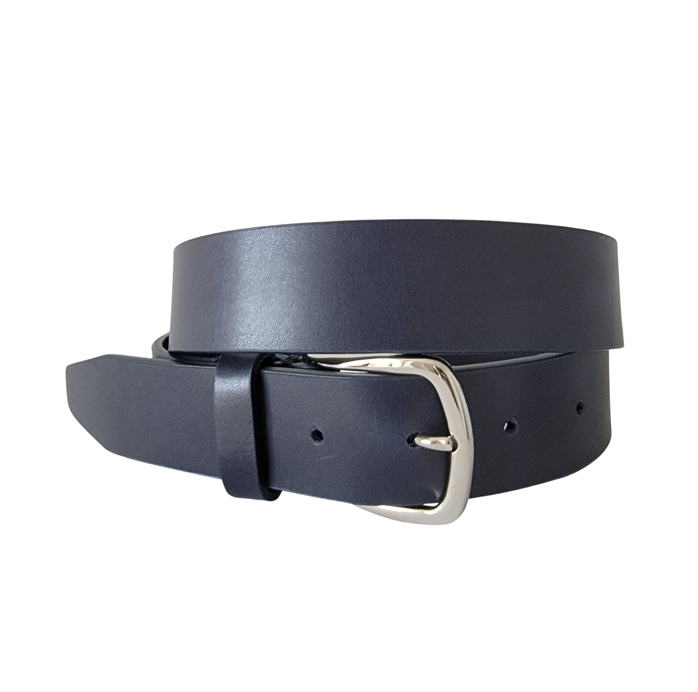 Navy Leather Belt