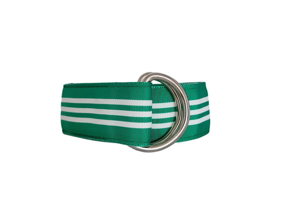 Volley Striped Ribbon Belt