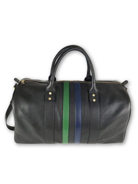 Black Leather Duffle Bag - FH Wadsworth