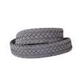 Braided Grey Suede Belt