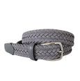 Braided Grey Suede Belt