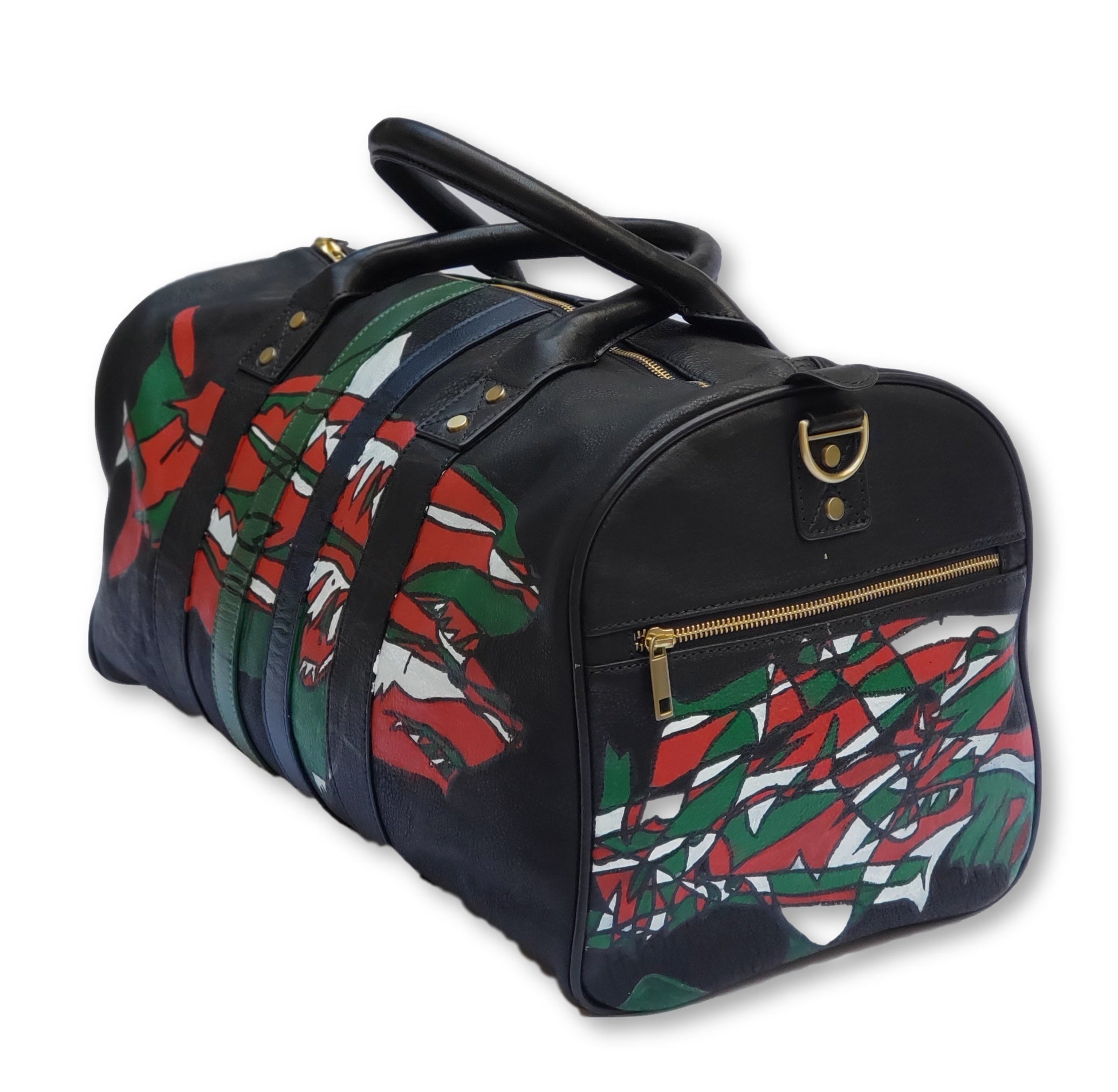 FH Wadsworth x Michael Myers Custom Shark Leather Duffle Bag - FH Wadsworth