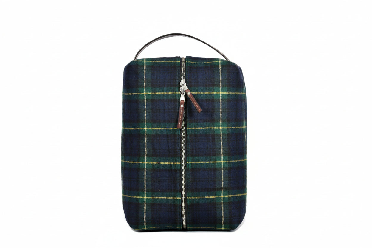 Canvas and Leather Shoe bag