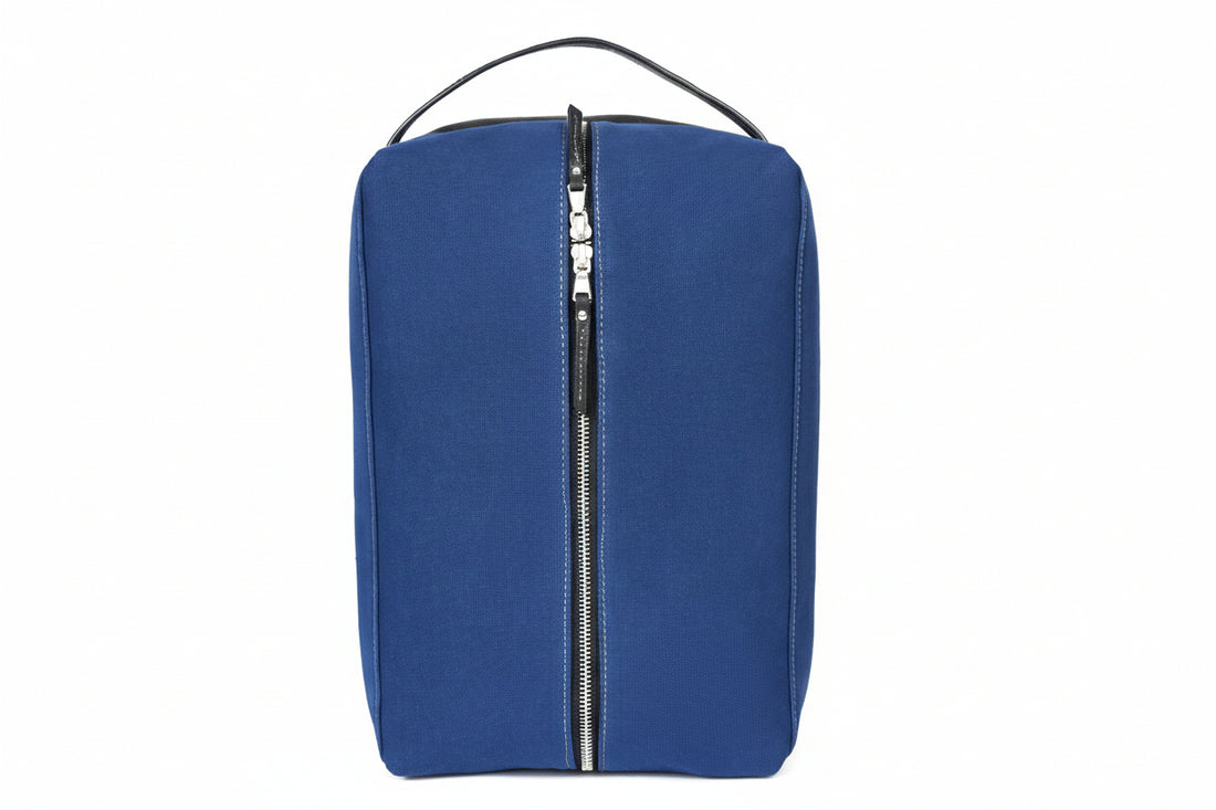 Canvas and Leather Shoe bag