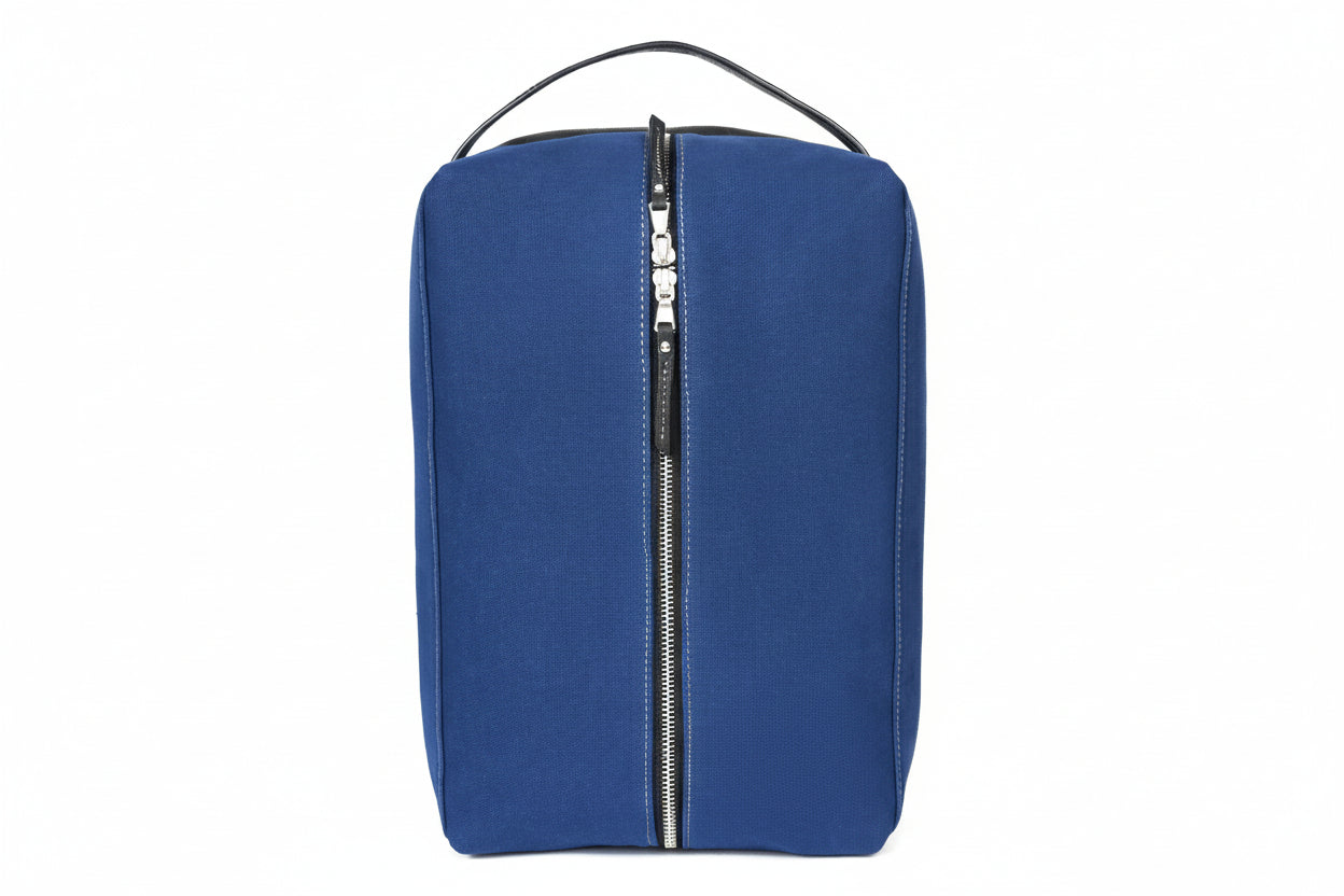 Canvas and Leather Shoe bag
