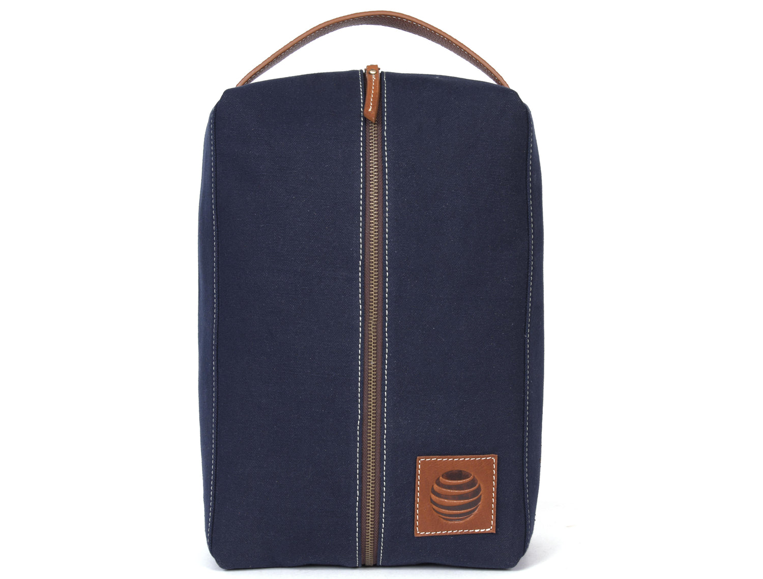 Canvas and Leather Shoe bag