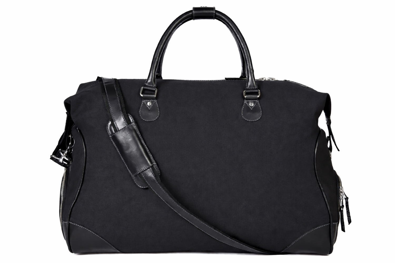 Jet Black Duffel Bag