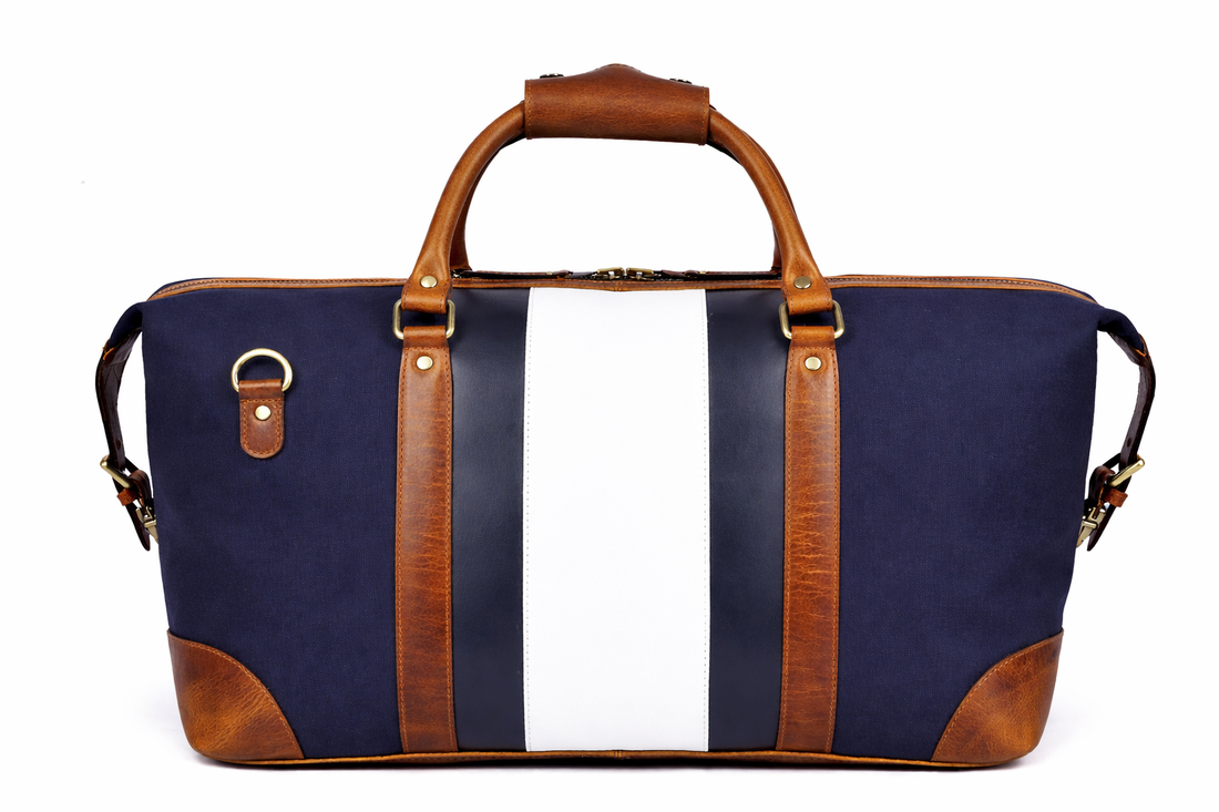 Classic Navy Heritage Stripe Duffel Bag