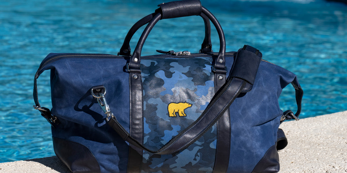 Golden Bear ●2way Tote bag Navy JACK NICKLAUS Golden Bear Blue Camo Duffel – FH Wadsworth