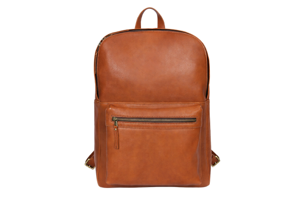 Tan Leather Backpack