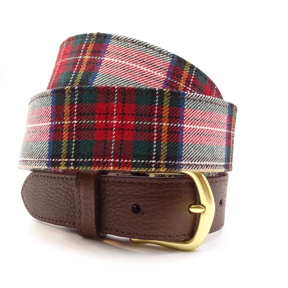 Wool Leather Tab Belt – FH Wadsworth display picture 1