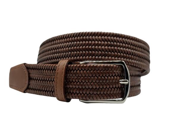 Leather Stretch Belt - Brown