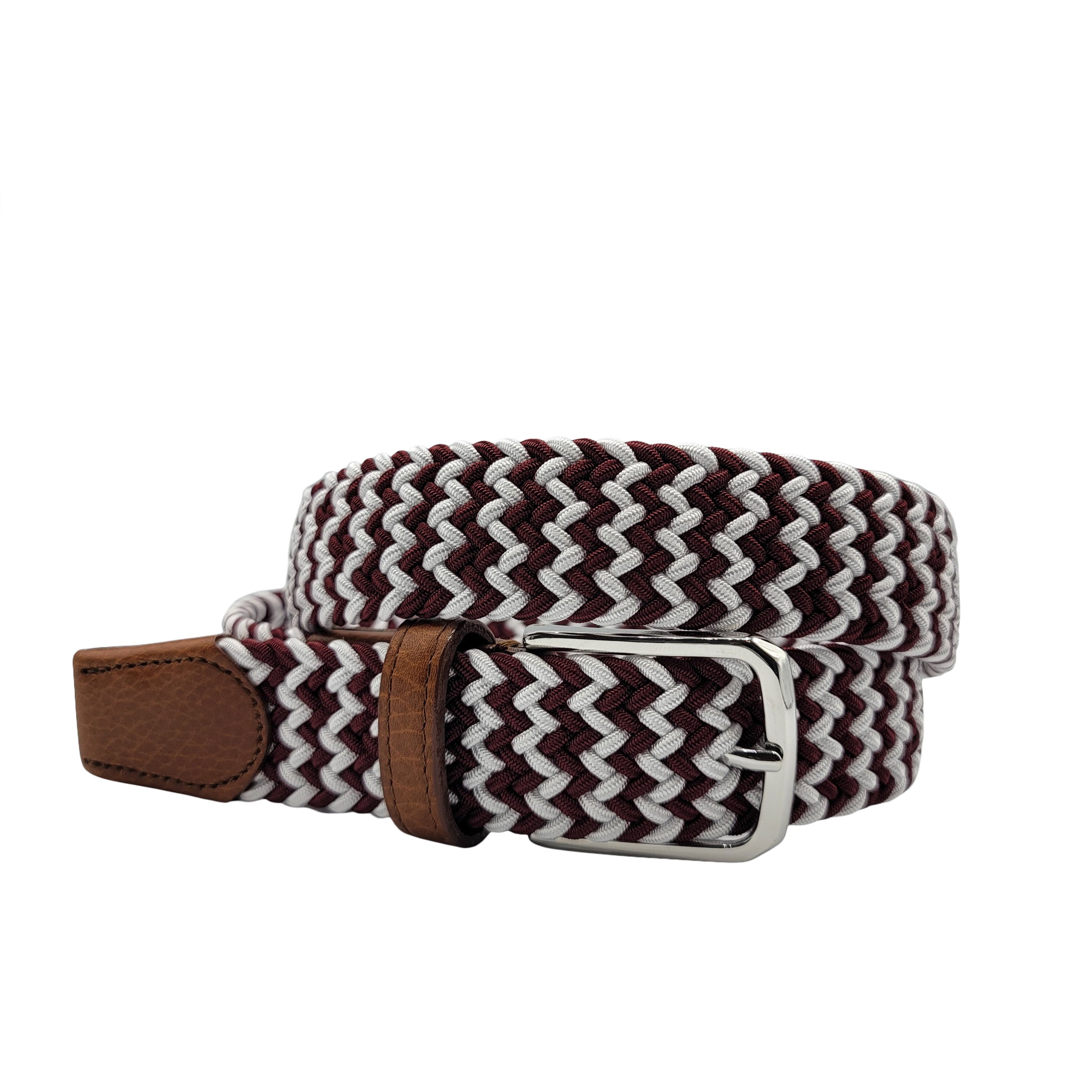 Crimson &amp; White Stretch Belt
