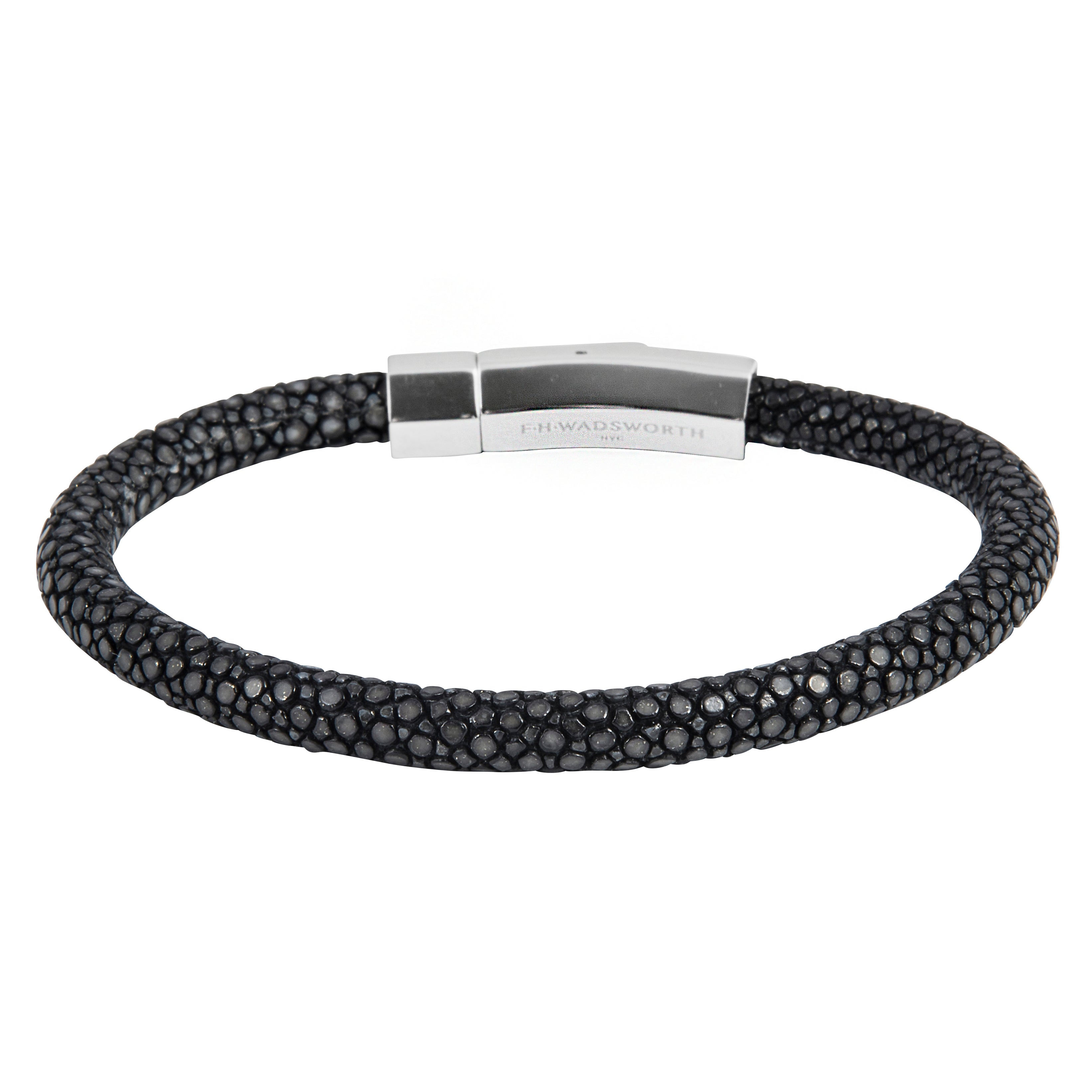 ●tow tow archive● Feverfew Leather Bead Bracelet Black TBH Black_Stingray_good.jpg?v=