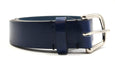 Solid Blue Leather Belt - FH Wadsworth
