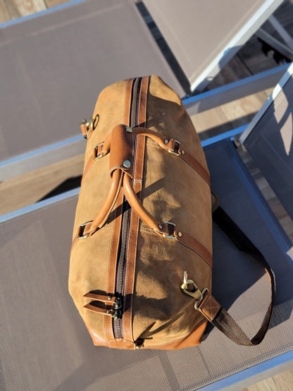 Bourbon Suede Duffle Bag