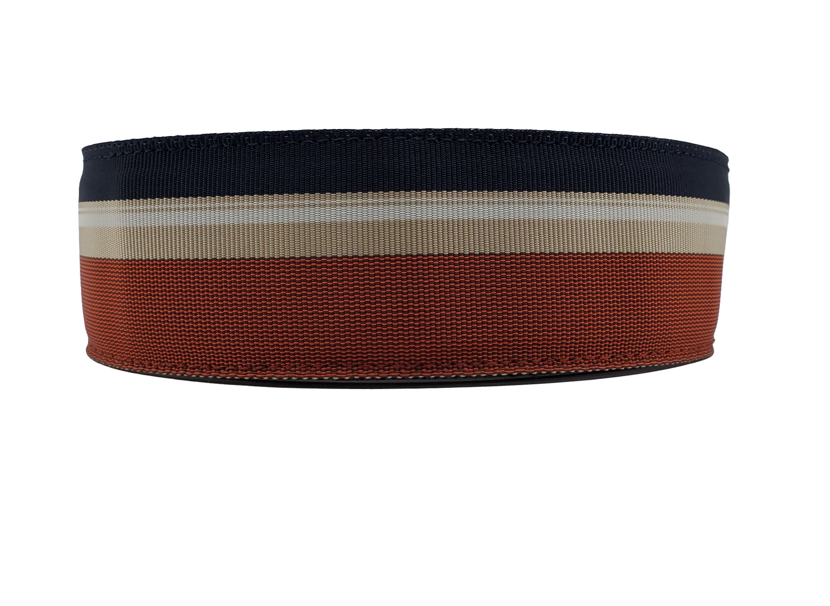 Burnt Orange &amp; Navy Ribbon Belt - FH Wadsworth