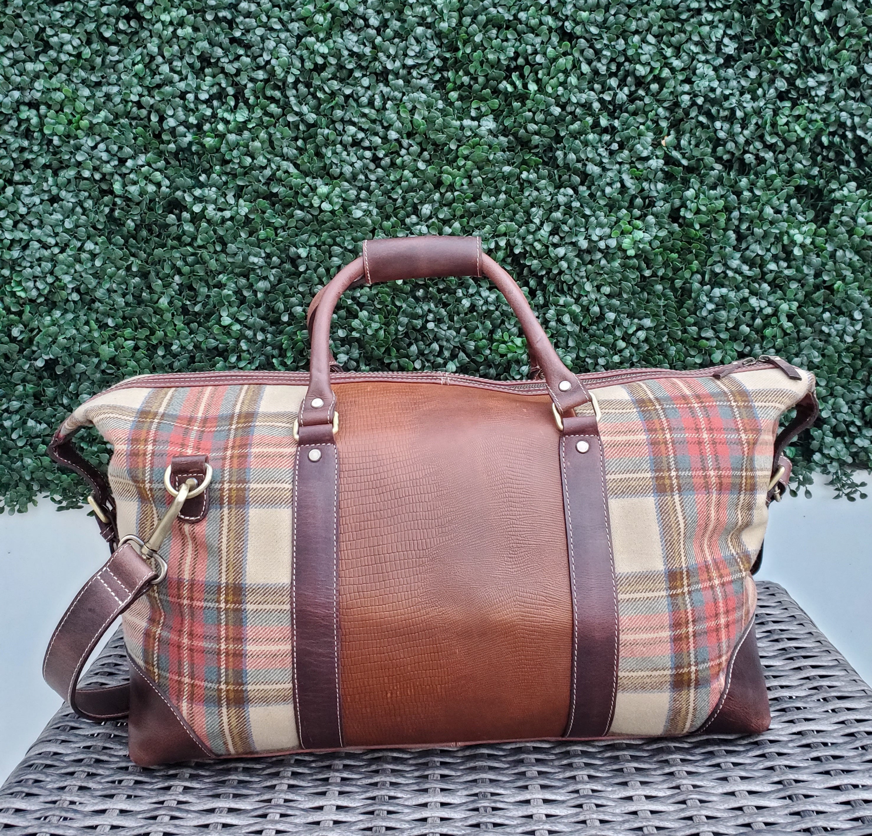 Dune Wool &amp; Leather Duffle Bag - FH Wadsworth