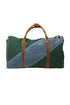 Green Canvas & Blue Suede Duffel Bag - FH Wadsworth
