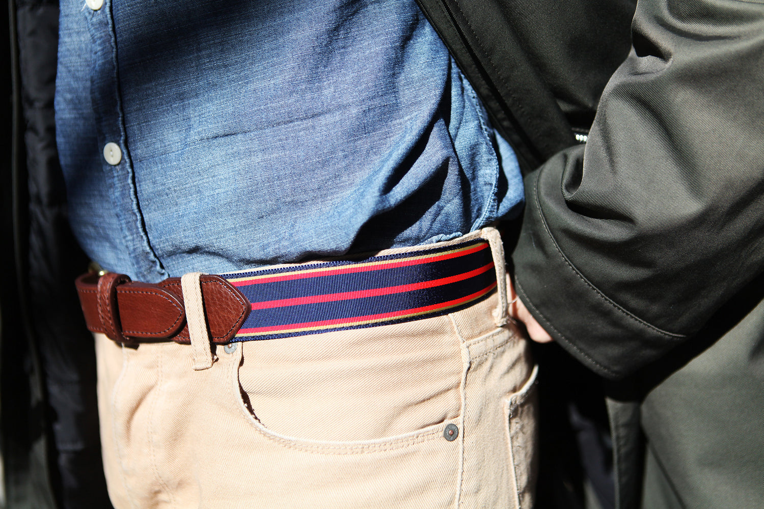St. Bernard Leather Tab Ribbon Belt - FH Wadsworth
