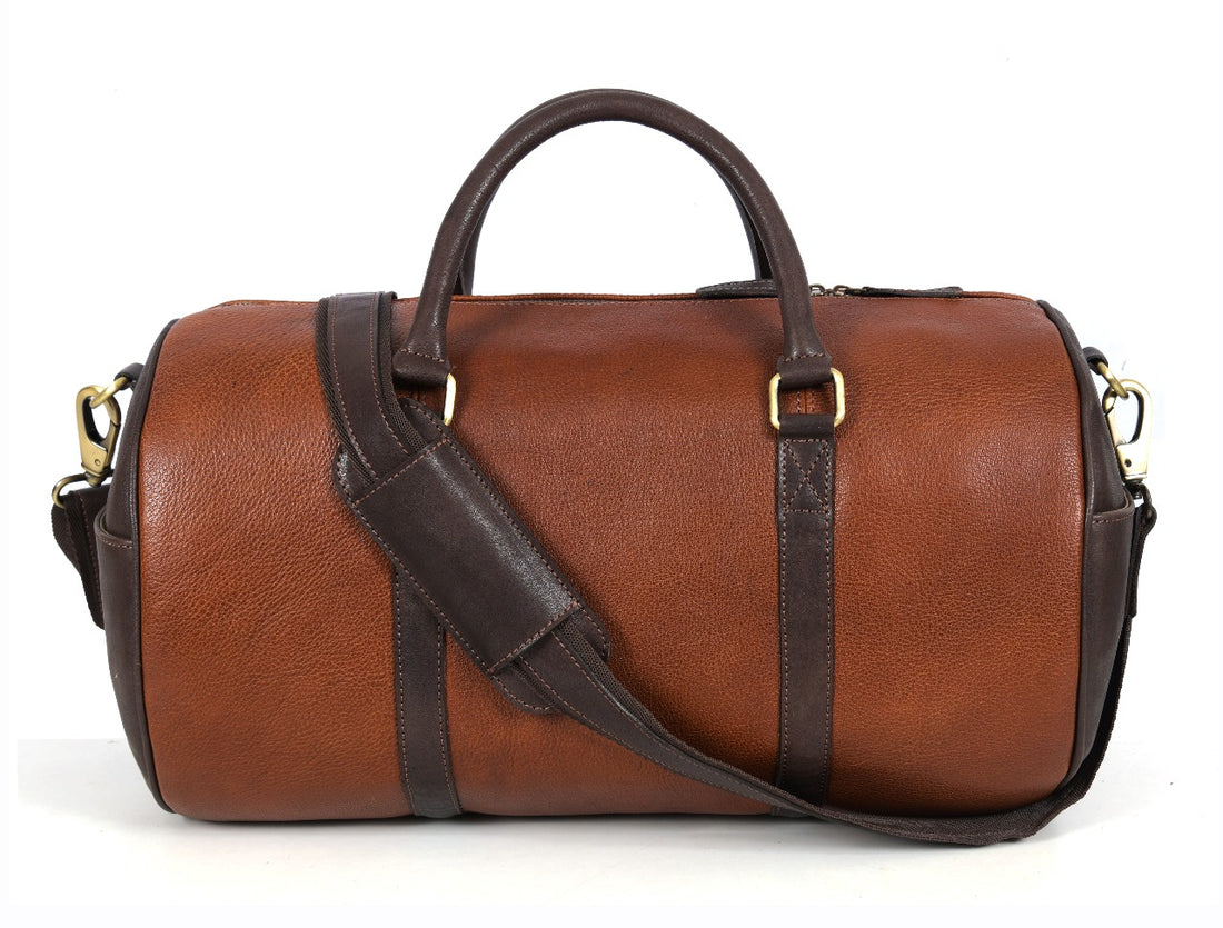 Brown Leather Duffel Bag - FH Wadsworth