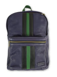Purple Leather Striped Backpack - FH Wadsworth