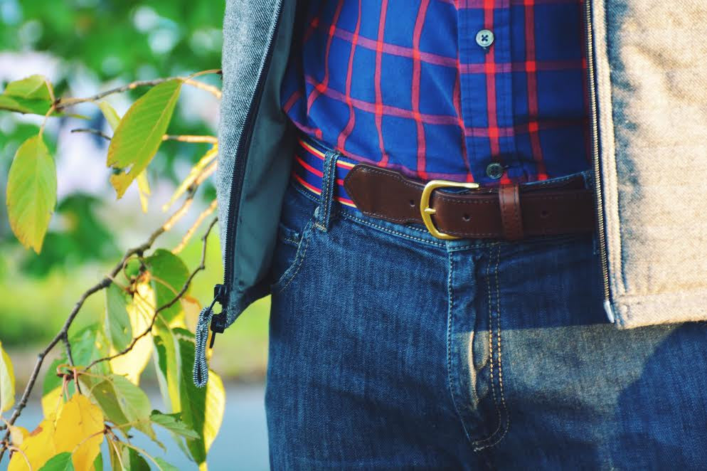 St. Bernard Leather Tab Ribbon Belt - FH Wadsworth