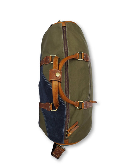 Canvas &amp; Suede Duffle Bag - FH Wadsworth