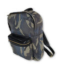 Blue Camo Leather Backpack - FH Wadsworth