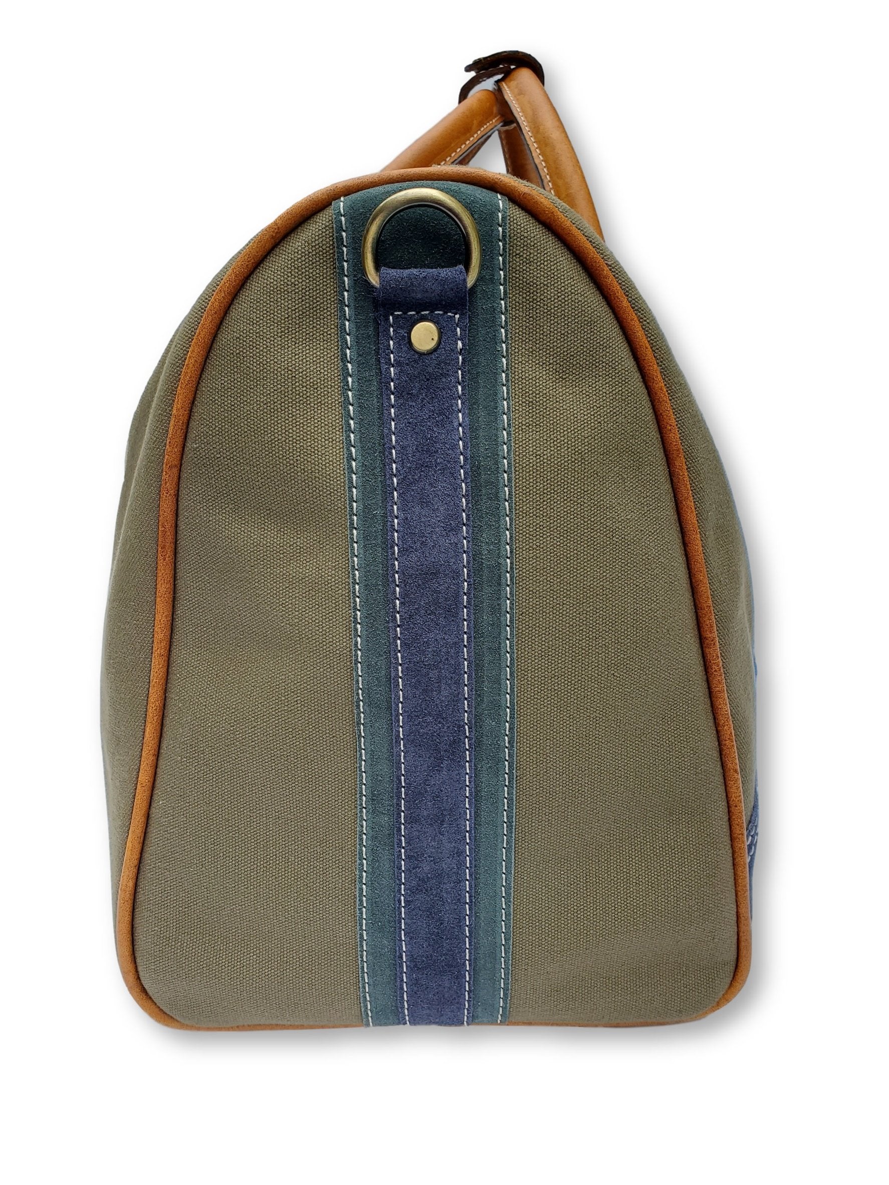 Canvas &amp; Suede Duffle Bag - FH Wadsworth