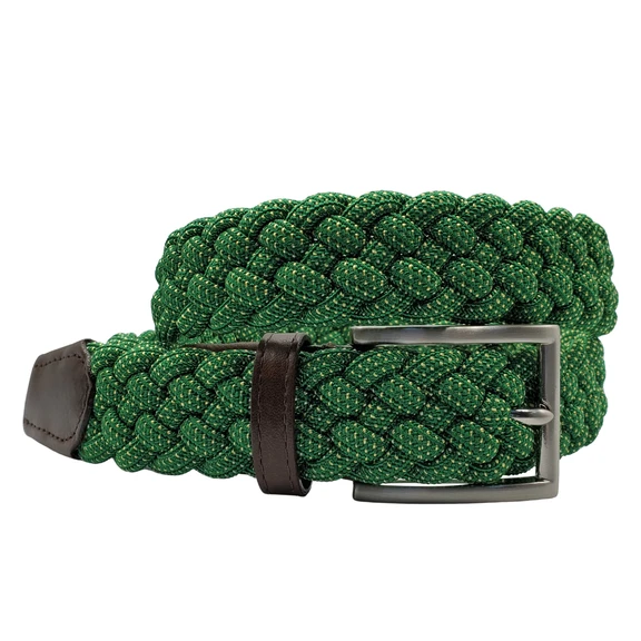 Elastic braided nickel free multicolor belt