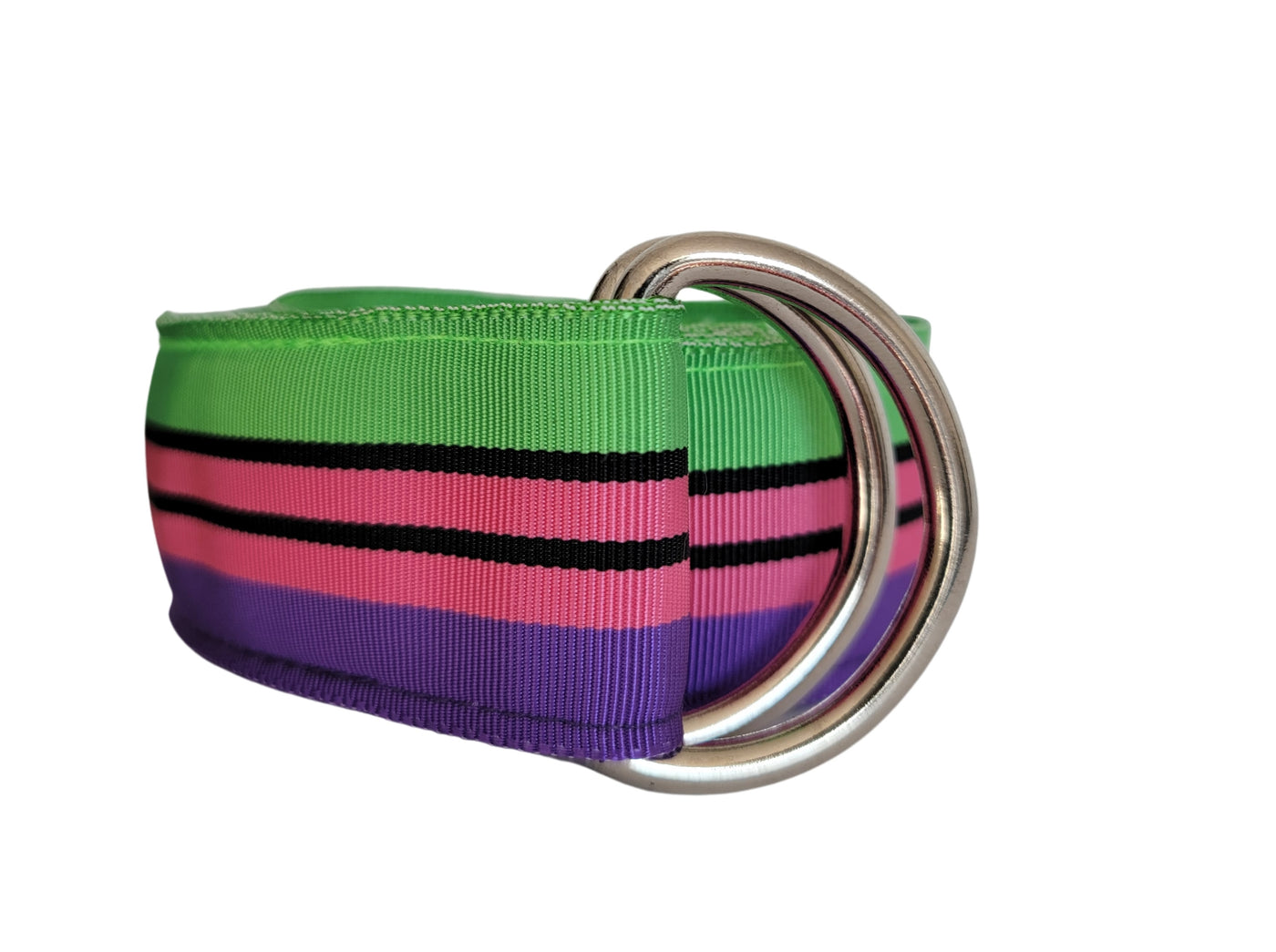 Vintage Pink Purple & Green Ribbon Belt