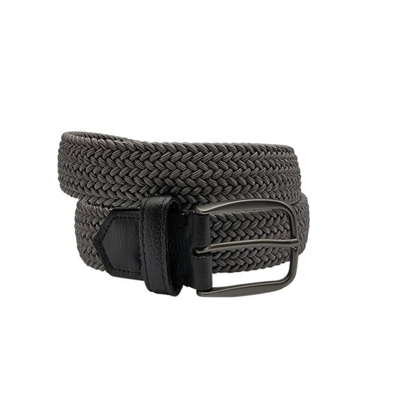 Grey Elastic Stretch Belt