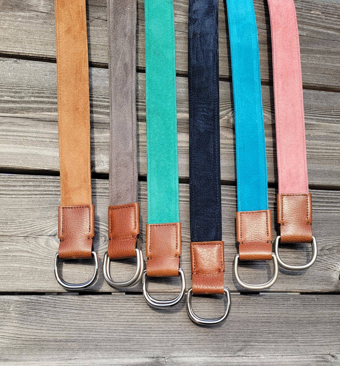 Suede D Ring Belt