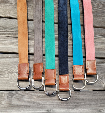 Suede D Ring Belt