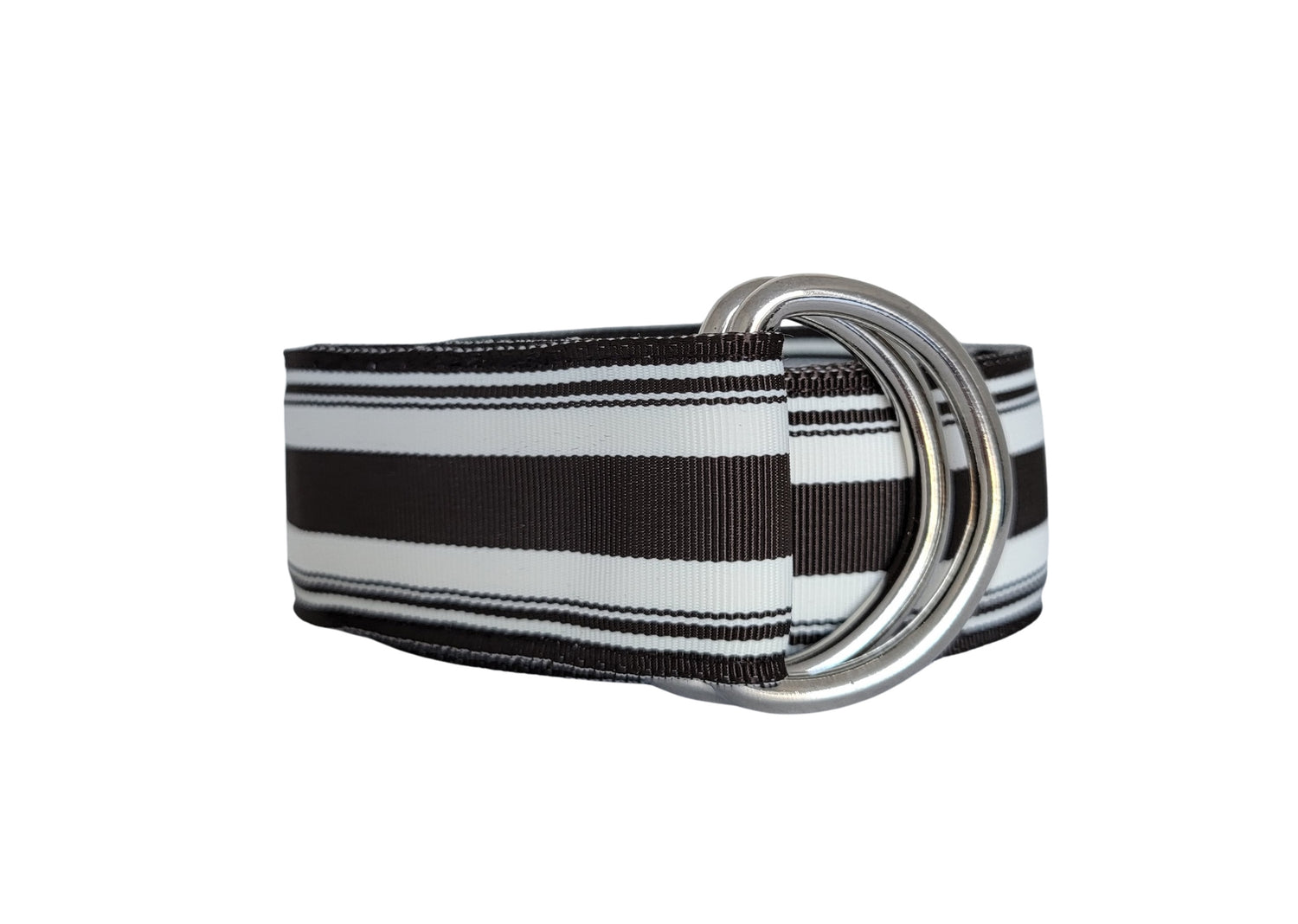 Walnut &amp; White Ribbon Belt