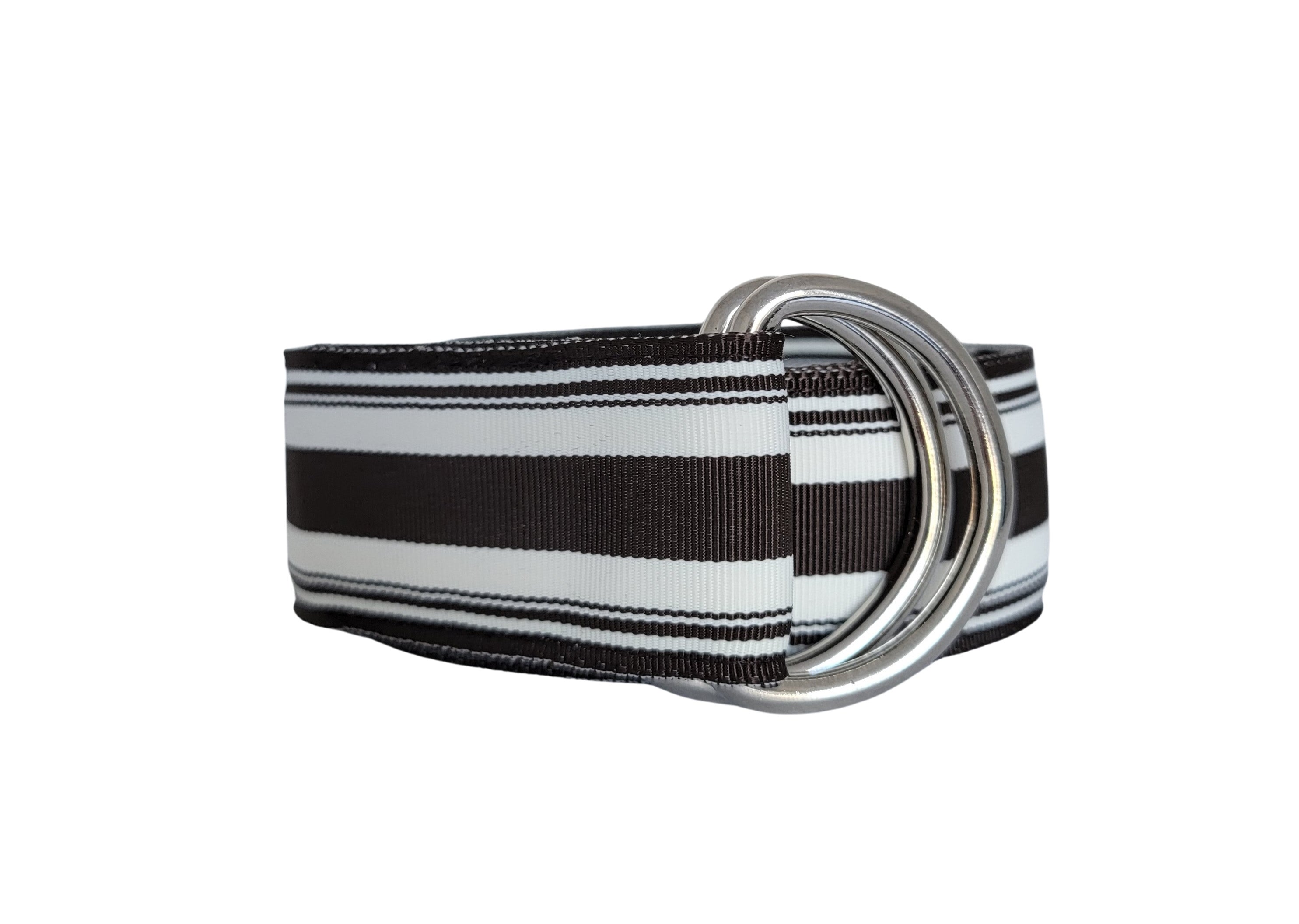 Walnut &amp; White Ribbon Belt